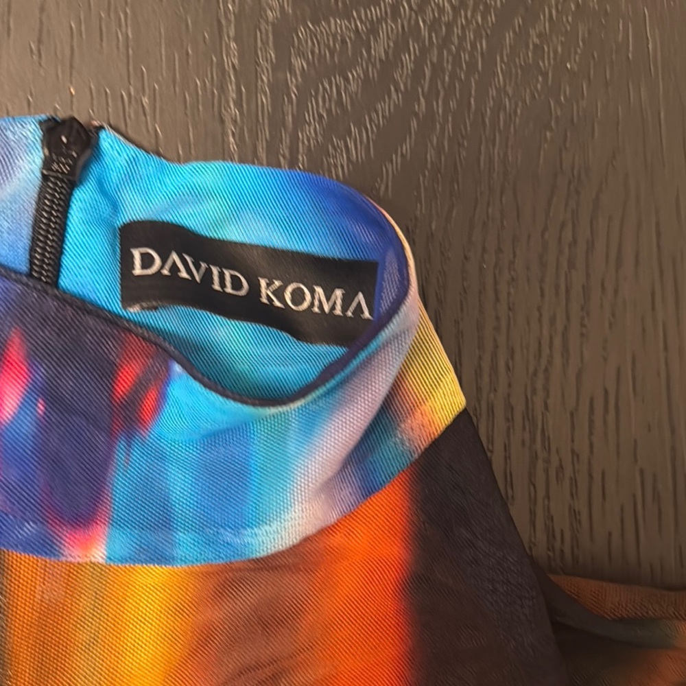 Multicolor Abstract Mini Dress - Picture 2 of 4